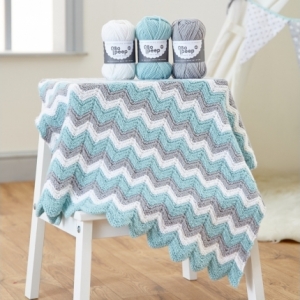 WYS -West Yorkshire Spinners - BoPeep - ZigZag knitting blanket Pattern Pattern