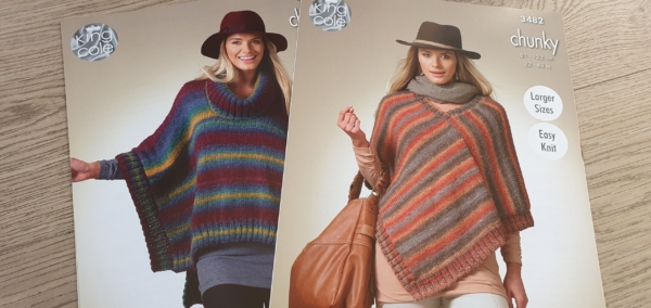 3482 Woman’s Square Poncho and Pointed Poncho