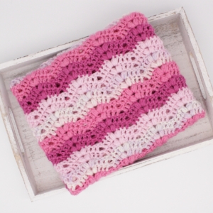 Truly Crochet-Bobble Ripple Baby Blanket