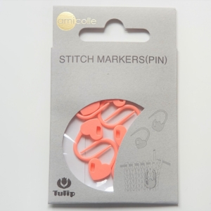 Tulip  Heart Stitch Marker 7 Pieces  Pink