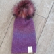 Knitted Hat With Faux Fur Pompom