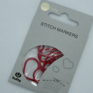 Tulip Stitch Marker 7 Pieces L  Red